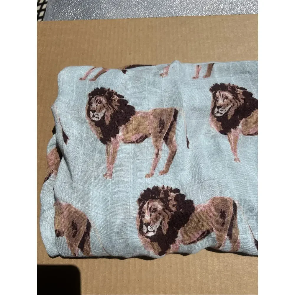 MilkBarn Lion Crib Sheet Bamboo Rayon Cotton Standard Crib 2021 Unused Soft